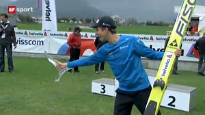 Simon Ammann beim Heimspringen Achter