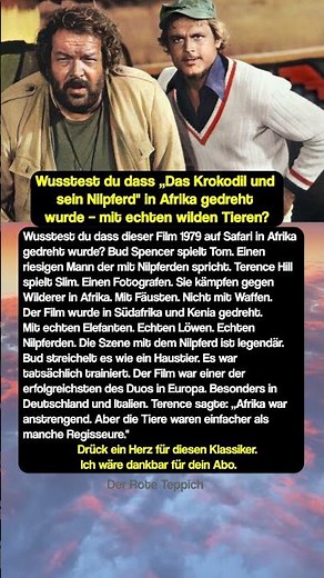 Das Krokodil und sein Nilpferd: Gedreht mit echten Löwen 🦁 #derroteteppich #legende
