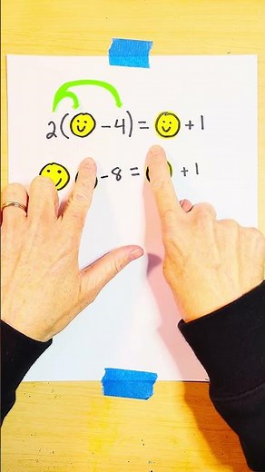 Solving a smiley face equation with variables on both sides