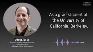 Listen to physiologist David Julius, one of the recent winners of the 2020 The Kavli Prize in Neuroscience talk about his breakthrough work on understanding how we sense pain. | Scientific American
