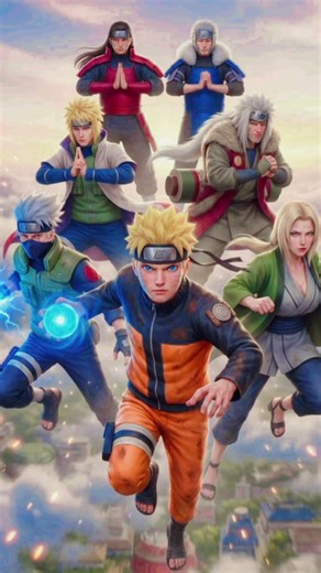The Legends of Konoha: All Hokage & Naruto! 🌀 #naruto #anime