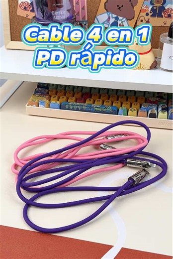 Todo en un cable: USB-A, Type-C y Lightning 📱🔌 #fastcharging #pdcharging #TikTokShopSpringGlowUp #TikTokMadeMeBuyit #spotlightfinds