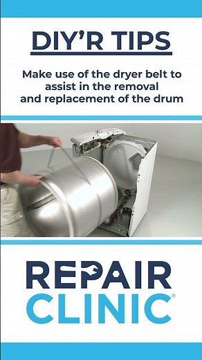 DIY'R TIPS - Make use of the dryer belt to assist in the removal and replacement of the drum