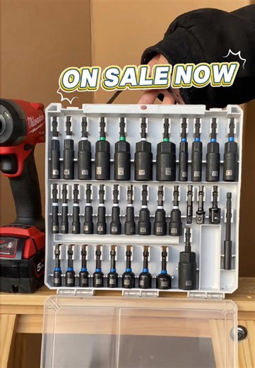 Full-size socket kit, big price drop — grab it fast#tools #diy #homerepair #socketset #impactdriver