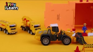 iPlay, iLearn Construction Site Vehicles Toy Set, Kids Engineering Playset, Tractor, Digger, Crane, Dump Trucks, Excavator, Cement, Steamroller, Birthday Gift for 3 4 5 Year Old Toddlers Boys Children