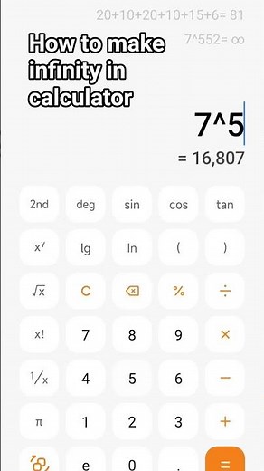 How to make infinity in calculator it is very easy to do