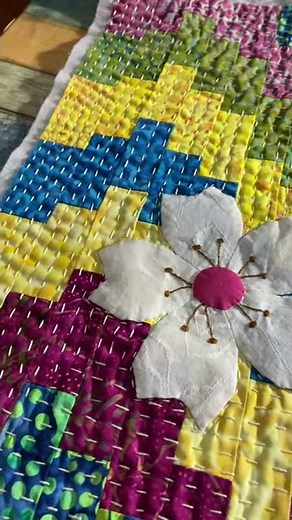 Kawandi style mini quilt - WIP