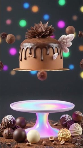This Magical Chocolate Cake Came Alive! 😱🍫 Heart & Candy Explosion Birthday Animation 🎂✨ #cake