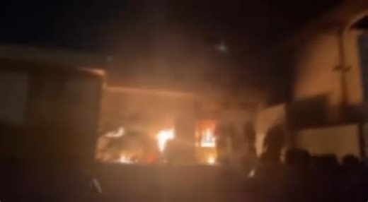 *HAPPENING NOW* Anti-Islamic regime protesters burn down the headquarters of the feared Basij militia in Asadabad, Hamadan, Iran - Tom Gross * See also: Iran’s streets once again filled with anti-Islamic regime protests but most western media and the western left are silent: https://www.youtube.com/watch?v=ErMJdTQtg8M This is the original English-language video for Manoto, Iran’s most popular pro-democracy, anti-regime media, before it was translated by Manoto into Farsi and received thousands o