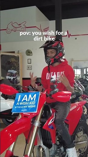 Anthony's Wish for a Dirt Bike 🏍️⭐ #makeawish #dirtbike #surprise #cars