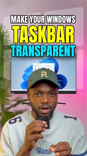 Design King | UI Designer on Instagram: "How to Make Your Windows Taskbar Transparent Want to know how to make taskbar transparent Windows users are raving about? In this quick TranslucentTB download tutorial, I’ll show you how to get a transparent taskbar Windows 11 and Windows 10 transparent taskbar setup in under 2 minutes. If you’ve been searching for how to make Windows taskbar see through, this TranslucentTB app Windows guide is the easiest taskbar customization Windows trick you can try. 