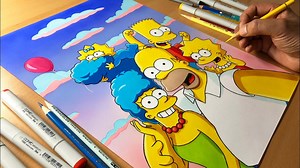 The Simpsons Artwork Timelapse