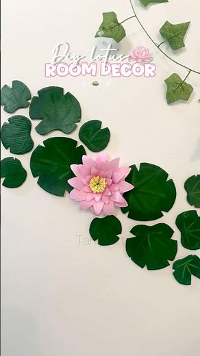 I made this viral lotus room decor✨🪷#diy #roomdecor #shorts #diyideas
