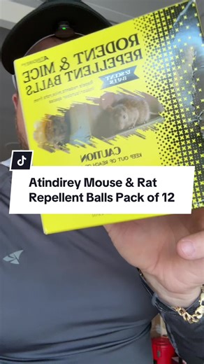 Keep pests OUT without traps or mess 🚫🐭 The Atindirey Mouse & Rat Repellent Balls (12-Pack) use a strong natural scent to help repel rodents from homes, garages, cars, and storage areas. Simple, clean, and set-it-and-forget-it. #PestControl #RodentRepellent #HomeHacks #CleanHome #TikTokShop