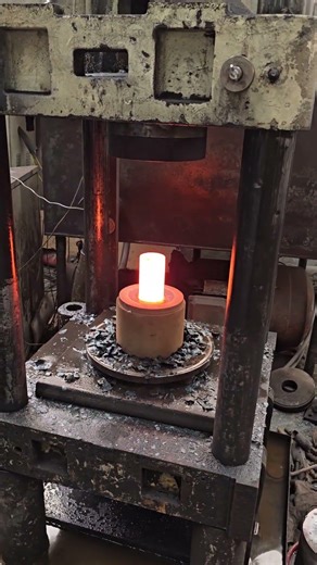 Global forging factory The process of shaping steel billets using a forging press #forge #forging