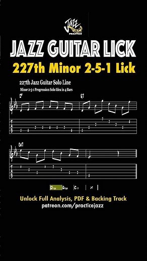 Jazz Guitar Licks 1000 #227: Creating Unity with Melodic Contour