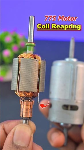 775DC Motor Coil Reapring | How to Fix a Burnt 775 DC Motor at Home #shorts #trending #motor