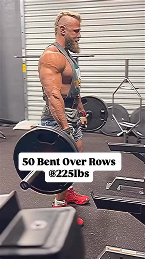 Dave Lipson on Instagram: "Back Day @thundrbro! Cashing out last nights back day with 50 Barbell bent over rows at 225lbs. NOT SUPER PRETTY, but it got the job done. Still trying to stimulate muscle growth in prep 7 weeks out. **Full workout below** 1) Single Arm Cable Pulldowns: 4 sets building to a 10- 15 Rep top set with a 3 second negative 2) Landmine T-Bar Row 15, 12, 10, 10, Peel Set 5,4,3,2,1 plates to failure without stopping 3) Wide Grip Pull Up,/ Chest Supported Row superset x 4 Rounds