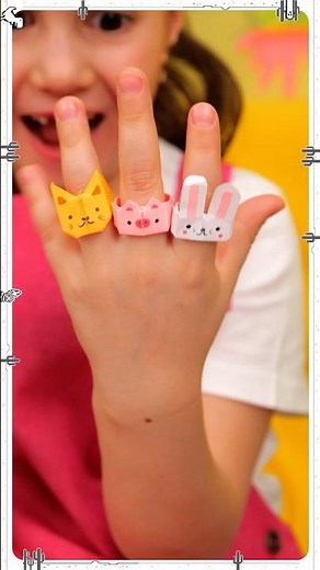 🎨 Little Fingers, Big Smiles! Create Animal Rings from Paper 💍🐻