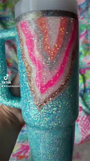 Aqua Blue Geode Glitter Stanley - Etsy