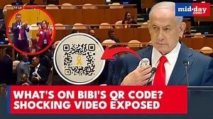 "You can remember Oct 7..." | Netanyahu wears QR code pin at UN, sparking global walkouts - WATCH