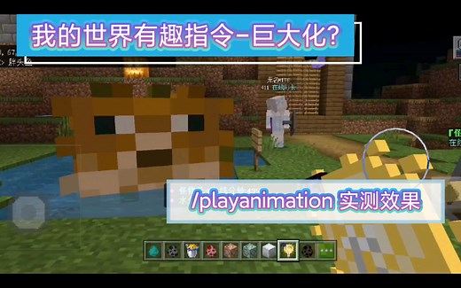 我的世界有趣指令-新指令/playanimation实测-还原烦人的河豚王joe-指令动画
