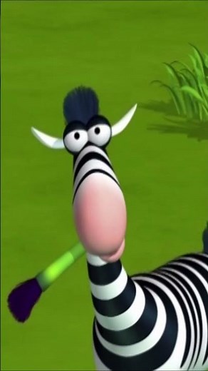 Zebra Paints #Shorts #hooplakidztv #funnyanimals #gazoon