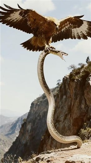 The laws of the world：The struggle between the strong#Python #Eagle #Predator #wildlife #Nature
