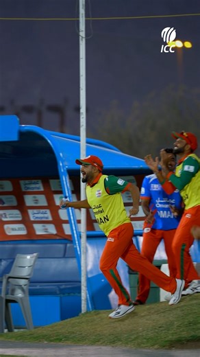 This was THE moment 🔥 A huge six helps Oman in the final over at the Men's #T20WorldCup Asia & EAP qualifier. | ICC - International Cricket Council