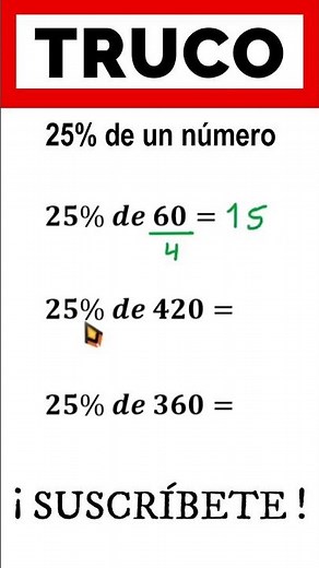 ✅👉 Sacar el 25% de un número ✅ Como sacar porcentajes