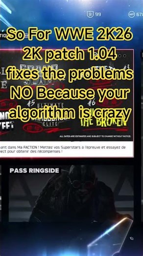 #wwe2k26 #broken #algorithm #misaligned the culprit behind all the problems