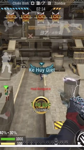 Cầm M4a1 predator vào chế độ zoombie ép đạn lên tận 73 viên #crossfire #games #highlights