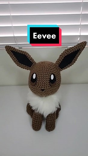 Crochet Eevee Pattern Tutorial with 1upcrochet | Handmade Pokemon Amigurumi