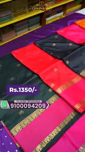 Sree Mahalaxmi silks on Instagram: "Semi Kanchi pattu sarees How to Order =========== WhatsApp:9100094209 - Take A Screenshot Of The Product - Send It On WhatsApp - Sales Team - 9100094209 - online payment, DTDC Delivery - Get It Delivered To Your Door Step. => We are available on both Online and Offline platforms. => colors will be slightly different due to photographic exposure => exchange possible only with open box video reference Sree Mahalaxmi Silks Address: ============================= C