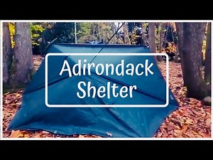 The Adirondack Shelter Using a DD 3x3 Tarp | Tarp Camping in the rain | Tarp Shelters for Camping