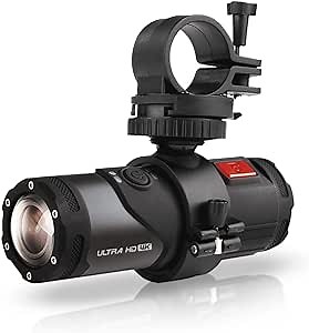 Motorcycle Helmet Camera, 2K Motorcycle Bike Action Camera, 170° Wide Angle, G Sensor Loop Recording Sports Camera