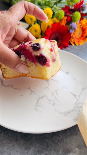 Easy Fruit Cake 🫐 🍓 #recipe