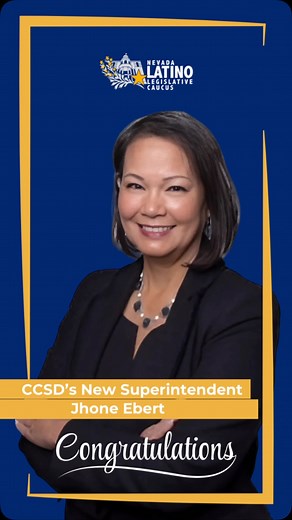 Congratulations, Jhone Ebert! 🎉 We are thrilled that you have been selected as the first woman to lead the Clark County School District as Superintendent of Schools. We stand ready to work with you to fight for a better future for Nevada students. | Nevada Latino Legislative Caucus