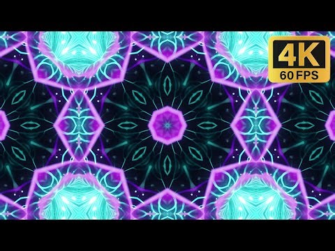 🔮 Abstract Neon Kaleidoscope VJ Loop | 6 Hours 4K 60FPS Colorful Visual Background