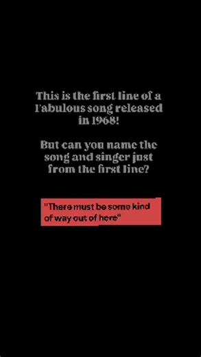 Elizabeth Turner on Instagram: "This artist released this track as a single in the US on September 21, 1968, though some sources list the release date as September 2nd or 4th, 1968. It became a breakthrough hit in America and the song, a cover, charted in both the US and UK. But do you know it just from the first line? Let me know your guesses in the comments⬇️"