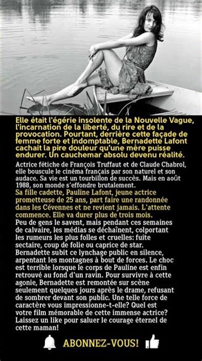 Bernadette Lafont: Les rumeurs cruelles sur la disparition de sa fille!