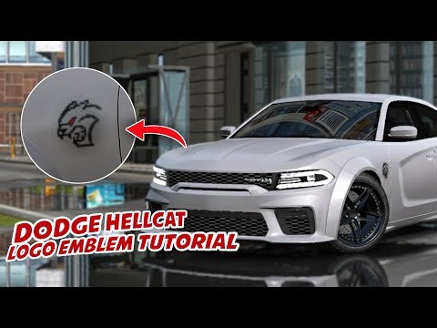 Dodge Hellcat Logo Emblem Design Car Parking Multiplayer