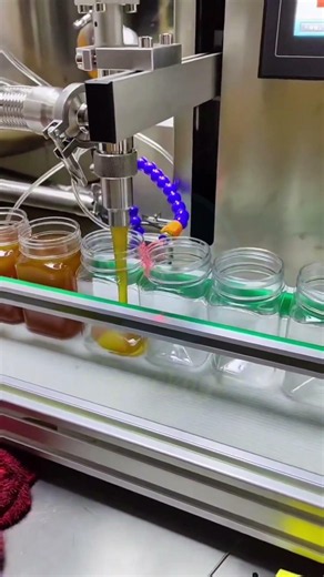 Single Head Honey Filling Machine | Anti-Drip Honey Packaging Process 🍯 #fillingmachine #honey