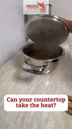 Can your kitchen countertop take the heat❓ Phoenix Stone Sintered...