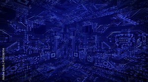 In the blue techno box. Slow Rotation.Best for futuric techno show or news.Add your text in the middle and it gives great effect.