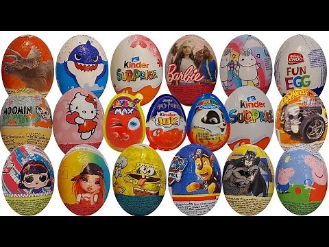 19 Surprise Eggs Unboxing Asmr Satisfying Toy Eggs