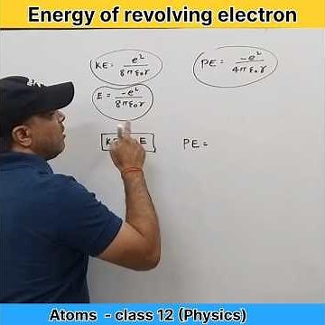 Energy of revolving electron in an atom - Atoms class 12 #atoms #energy