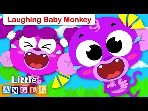 Laughing Baby Monkey and Family | Kids Song by Little Angel Nursery Rhymes