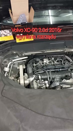 Volvo XC90 2.0D 2016r. 🙂 Wymiana kompletnego rozrządu mycie całej obudowy po wcześniejszych wyciekach z pokrywy zaworów, które oczywiście zostały usunięte 👌 #volvo | Kril Autoserwis