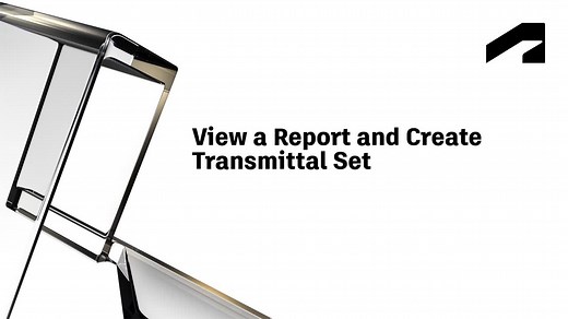 View a report and create transmittal set | Autodesk